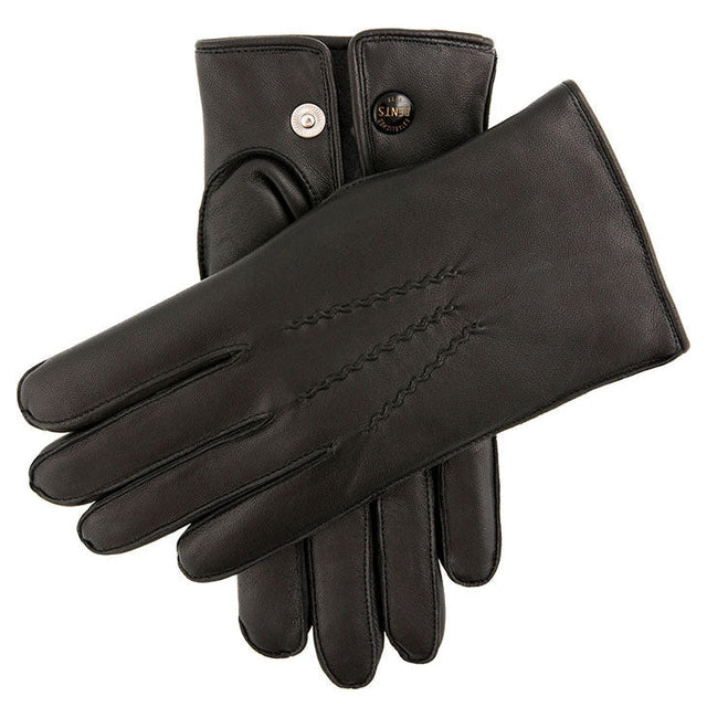 Men's Heritage Three-Point Fur-Lined Leather Gloves