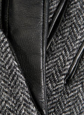 Men S Heritage Cashmere Lined Abraham Moon Herringbone Tweed And Leather Gloves