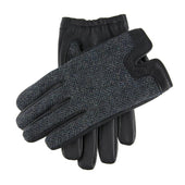 Men S Heritage Cashmere Lined Abraham Moon Herringbone Tweed And Leather Gloves