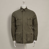 Six Pocket Lightweight Cotton Travel Jacket In Lovat