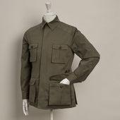 Six Pocket Lightweight Cotton Travel Jacket In Lovat