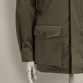 Six Pocket Lightweight Cotton Travel Jacket In Lovat