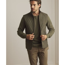 Patrick Gilet in Olive | Men's Quilted Gilets | Magee 1866