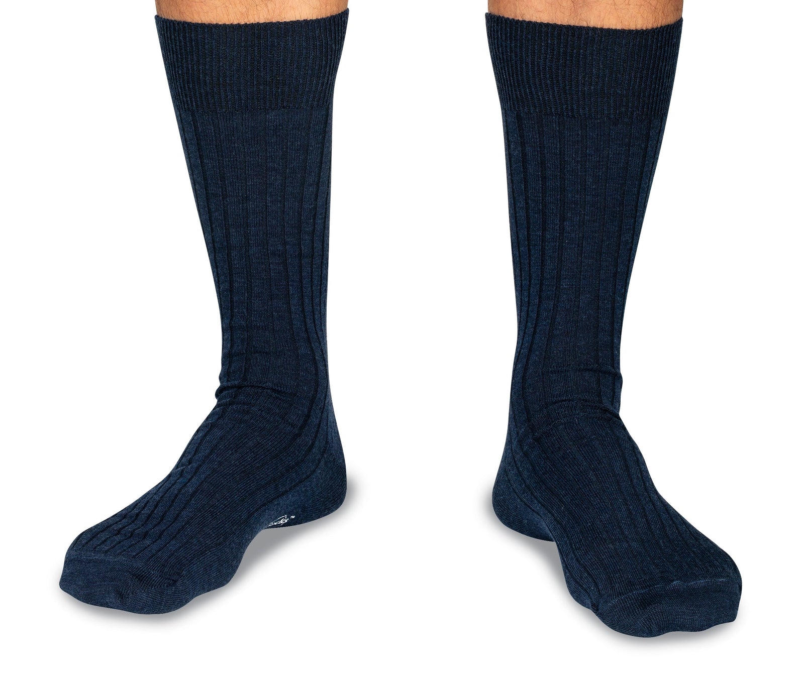 Mid Calf Merino Wool Solid Ribbed