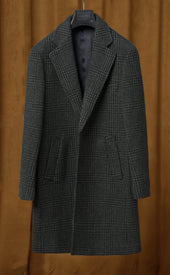 Green Prince Of Wales Check Overcoat Final Sale