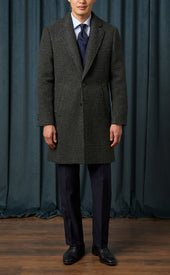 Green Prince Of Wales Check Overcoat Final Sale