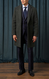 Green Prince Of Wales Check Overcoat Final Sale
