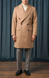 Camel Double-Breasted Overcoat - Final Sale