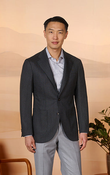 Medium Grey Hopsack Moro Sportcoat