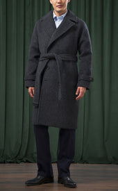 Double Breasted Belted Overcoat Final Sale