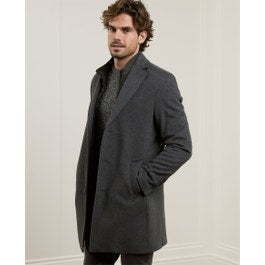 Cork Zip Out Coat in Charcoal Grey Magee 1866