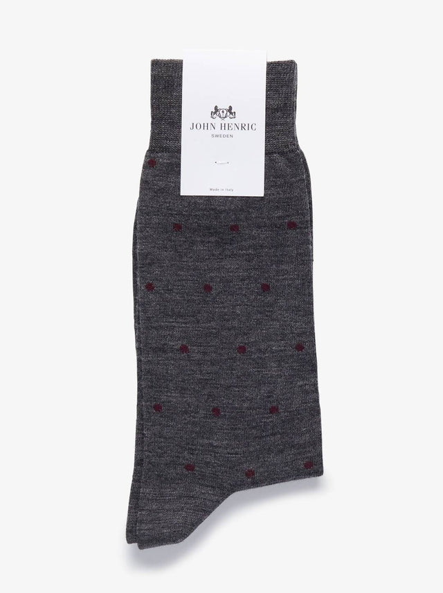 Grey & Burgundy Socks