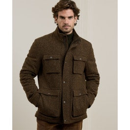 Field Donegal Tweed Jacket in Brown Salt & Pepper | Men's Tweed Jackets | Magee 1866