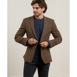 Finn Tweed Blazer in Brown Houndstooth | Men's Tweed Blazers | Magee 1866