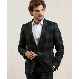Finn Suit Blazer in Green & Navy Blackwatch | Men's Suit Blazer | Magee 1866