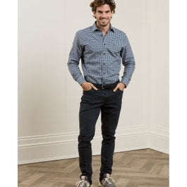 Fintan Washed Trouser in Navy | Men's Trousers | Magee 1866