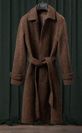 Donegal Herringbone Balmacaan Coat Final Sale