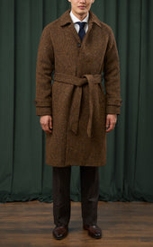 Donegal Herringbone Balmacaan Coat Final Sale