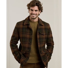 Kinsale Donegal Tweed Shirt Jacket in Autumnal Plaid | Men's Tweed Jackets |