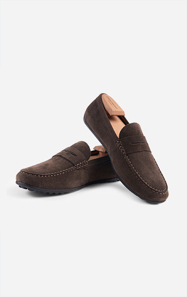 Calf Suede Driving Shoe