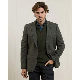Ennis Tweed Blazer in Moss Green Check Mens Tweed Blazers