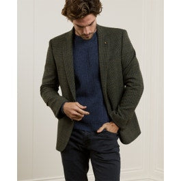 Liffey Tweed Blazer in Green Houndstooth | Men's Tweed Blazers |