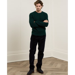 Liffey Wide Cord Trouser in Deep Navy | Men's Trousers |