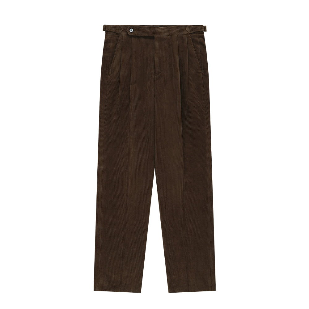 Corduroy Adjust Double Pleated Relaxed Trouser