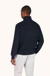 Bio Viscose Half Zip Sweater With Typhoon Details