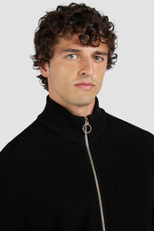 Zip Up Cardigan In Tech Wool