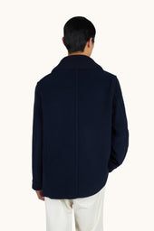 True Peacoat In Wool And Cashmere