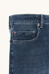 Red Rivet Jeans In Giza Cotton
