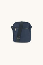 Leather Trimmed Nylon Messenger Bag