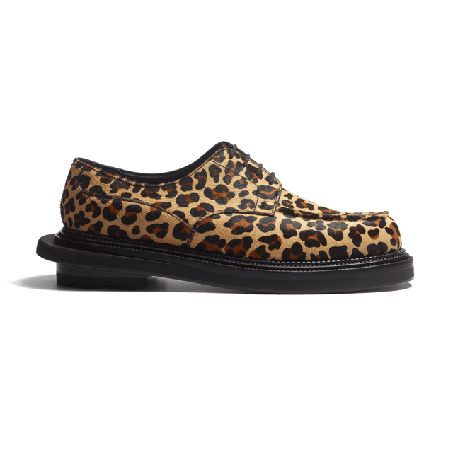 Golf Derby J.M. Weston x sacai [Calfskin with Leopard pattern]