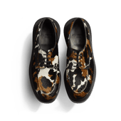 Golf Derby J.M. Weston x sacai [Men Hairy calfskin with cow pattern]