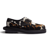 Golf Derby J.M. Weston x sacai [Men Hairy calfskin with cow pattern]