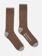 Brown Alpaca Wool Alpaca Sock