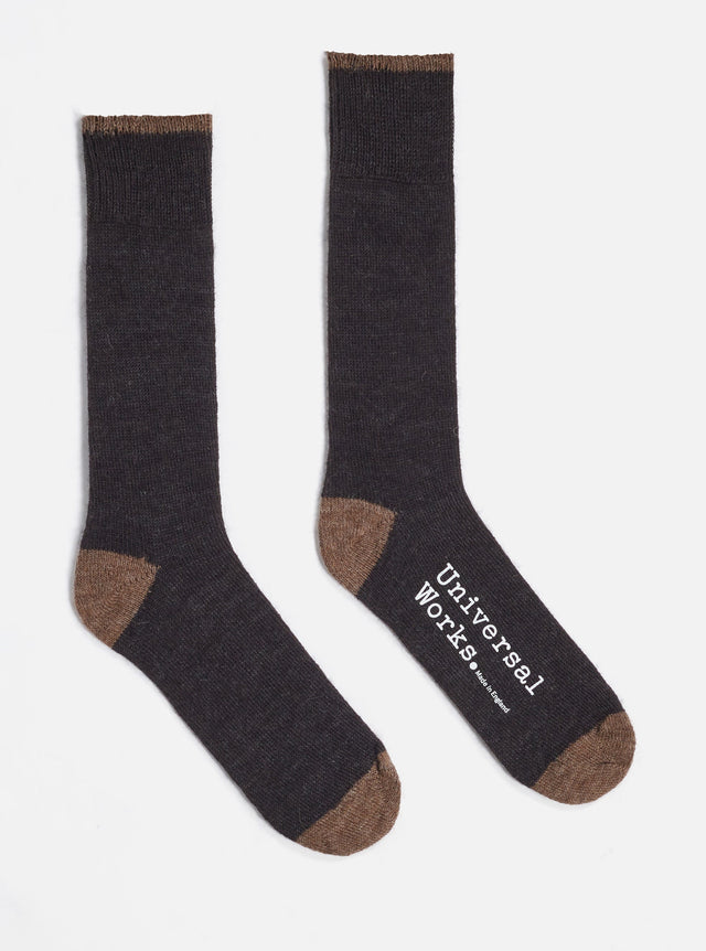 Charcoal Alpaca Wool Alpaca Sock