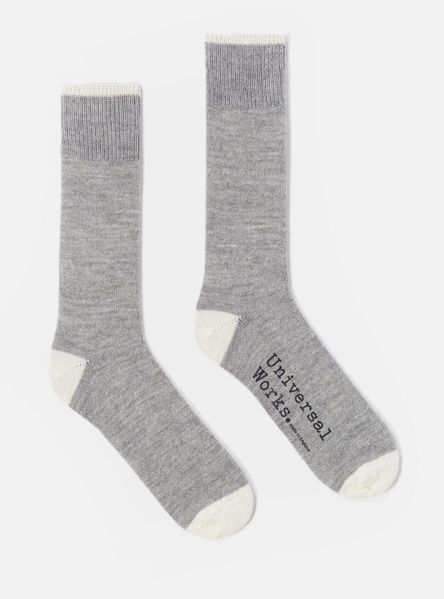 Grey Marl Alpaca Wool Alpaca Sock
