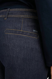 Stretch Cotton Trousers With Effect