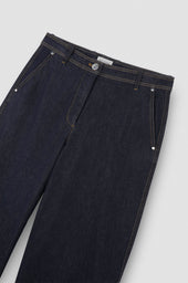 Stretch Cotton Trousers With Effect