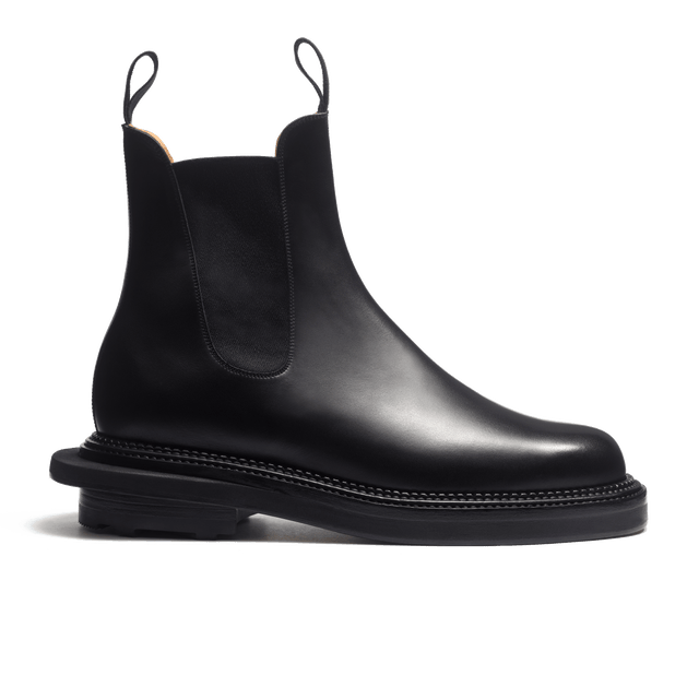 Chelsea Boot J.M. Weston x sacai [Black soft calfskin]