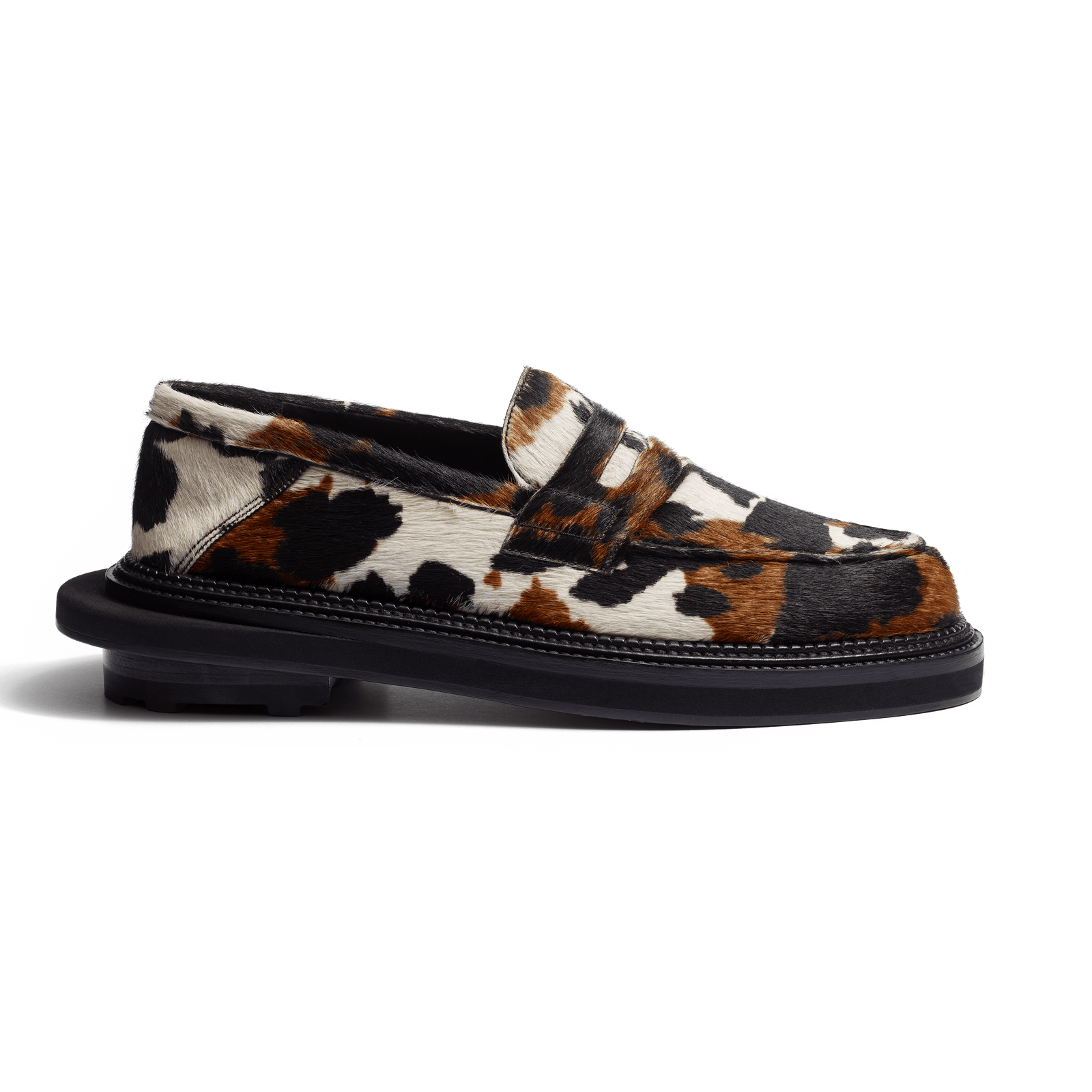 Mule Loafer J.M. Weston x sacai [Hairy calfskin with cow pattern]
