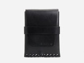No. 155 Card Case with Flap, Black