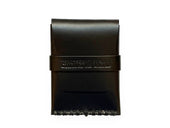 No. 155-GD Card Case with Flap, Black
