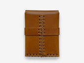 No. 155-GD Card Case with Flap Bears, Tan
