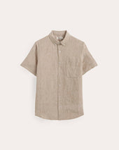 The Classic Short-Sleeve Shirt in Linen | Cornstalk Chambray