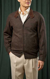 Herringbone Harrington Jacket Final Sale