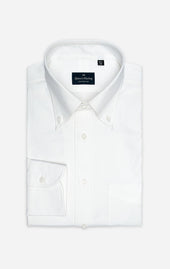 White - Button Down Collar - Pin Oxford