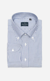 University Stripe Button Down Collar Pin Oxford